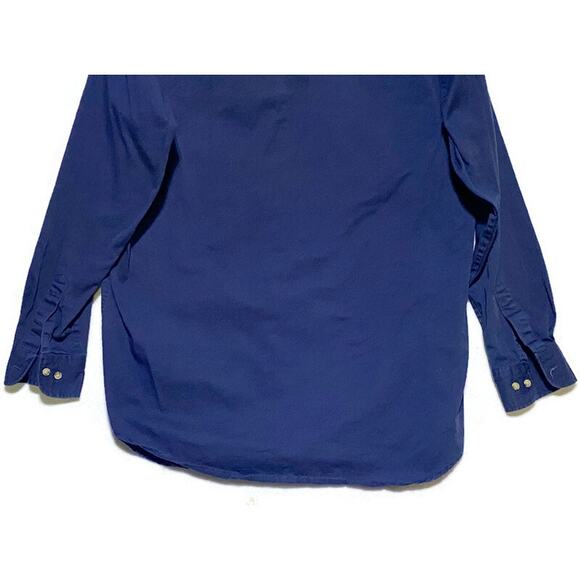 Williams Bay Button Up Shirt Men's Large Tall Solid Blue Long Sleeve - Picture 7 of 7